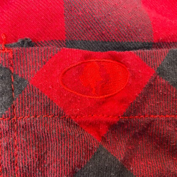 Mossy Oak Men Shirt Small Long Sleeve Red Plaid Buffalo Flannel Button Up Casual - Picture 3 of 7